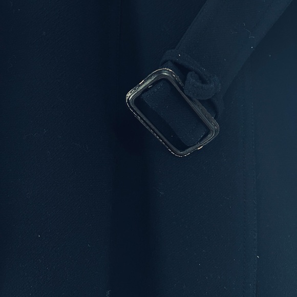 Navy blue jcrew wool coat made in Italy size XS 00 double cloth wool - Picture 6 of 10